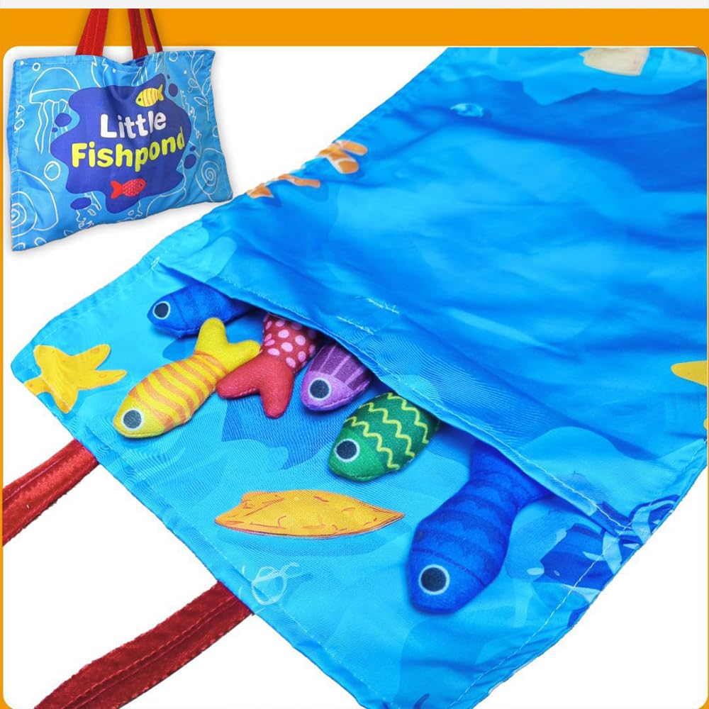 Montessori Shape Matching Fishing Cloth Fishing Game Set for Ages and Early Finger Educational Toy for Color and Shape Safe Design for Perfect as a