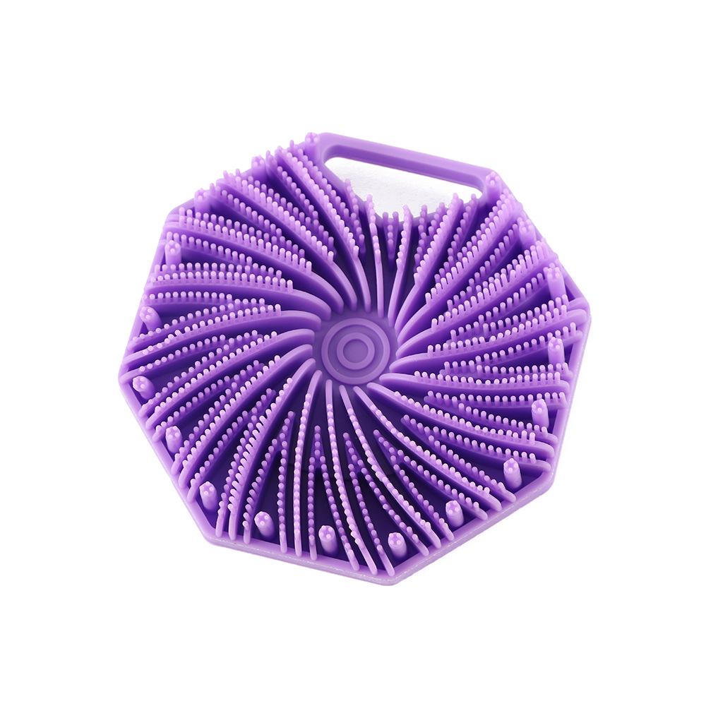 

Шестиугольная силиконовая щетка для ванны: Хит продаж: скребок для спины и отшелушивающий массажный инструмент фиолетовый