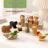 Handcrafted Solid Wood Animal Carvings - Small, Realistic Desktop Ornaments for Living Room or Office Decor, Perfect As Cute Gifts