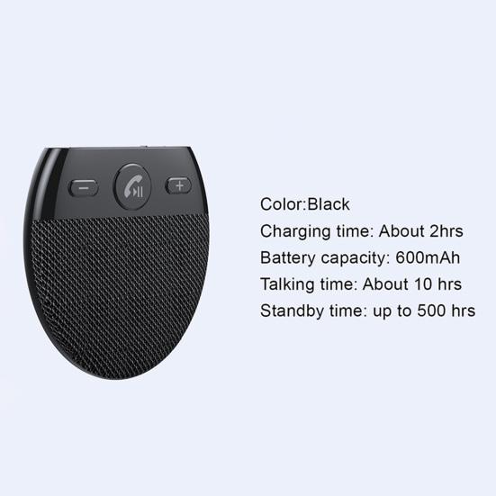 SP11 Głośnomówiący Głośnik Samochodowy Handsfree Wysokiej Rozdzielczości ABS Bezprzewodowy Kompatybilny z Bluetooth 5.0 Głośnik do Samochodu
