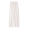 Women's Fleece-Lined Rainbow Sticky Rice Wide-Leg Pants: Warm High-Waist Casual Knitted Trousers for Autumn Winter
