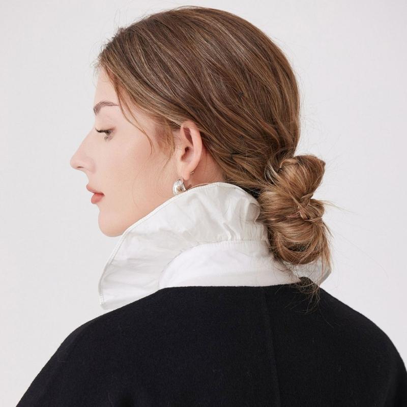 Elegant Ruffle Lace Detachable Collar False Collar Decorative Shawl Half Shiirt Fashion Neck Accessory For Office Women