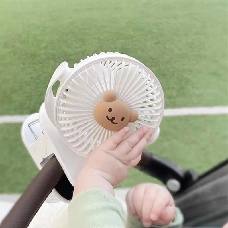 Fan For Cart Stroller Fans Portable Outdoor Fan Clip On For Baby Usb Rechargeable Handheld Clip Electric Fan For Home 3 Speeds