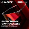 Kapvoe Lightweight Photochromic Rimless Sunglasses Real Carbon Fiber Cycling Glasses UV400 MTB Bike Running Men Sports Eyewear