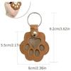 Memorial Leather Pet Hair Storage Bag Cat Paw Keychain Multifunctional Portable Keychain