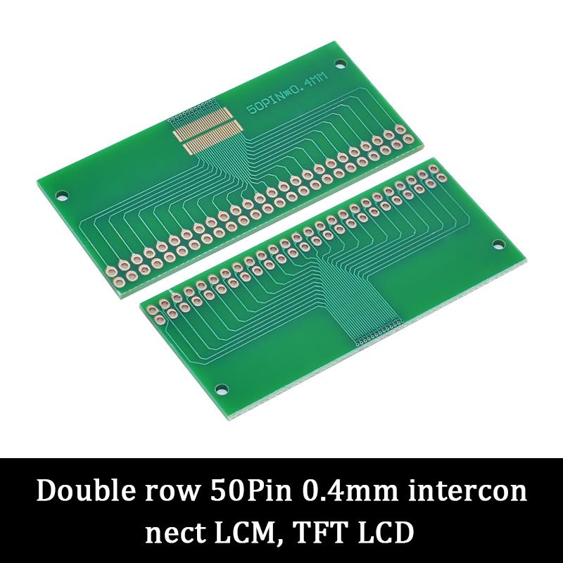 46Pin 50Pin 60Pin 2.0 0.4mm 0.5-1.0mm Pin Pitch TFT LCD SMD To DIP Adapter Board 2.54 pin space Pinboard Test Module FPC PCB