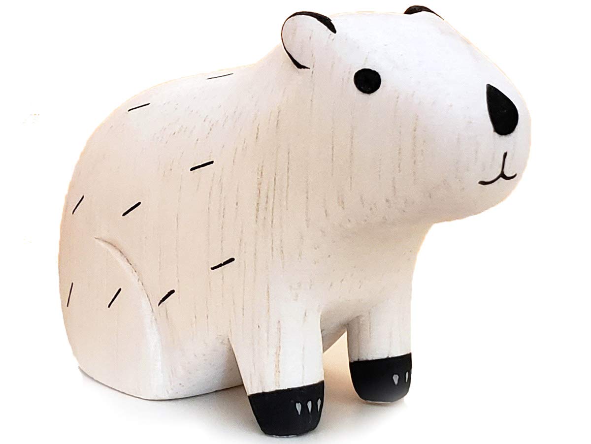 

Махалохана Порепоре Животное Капибара Ручная Резьба по Дереву Фигурка бежевый