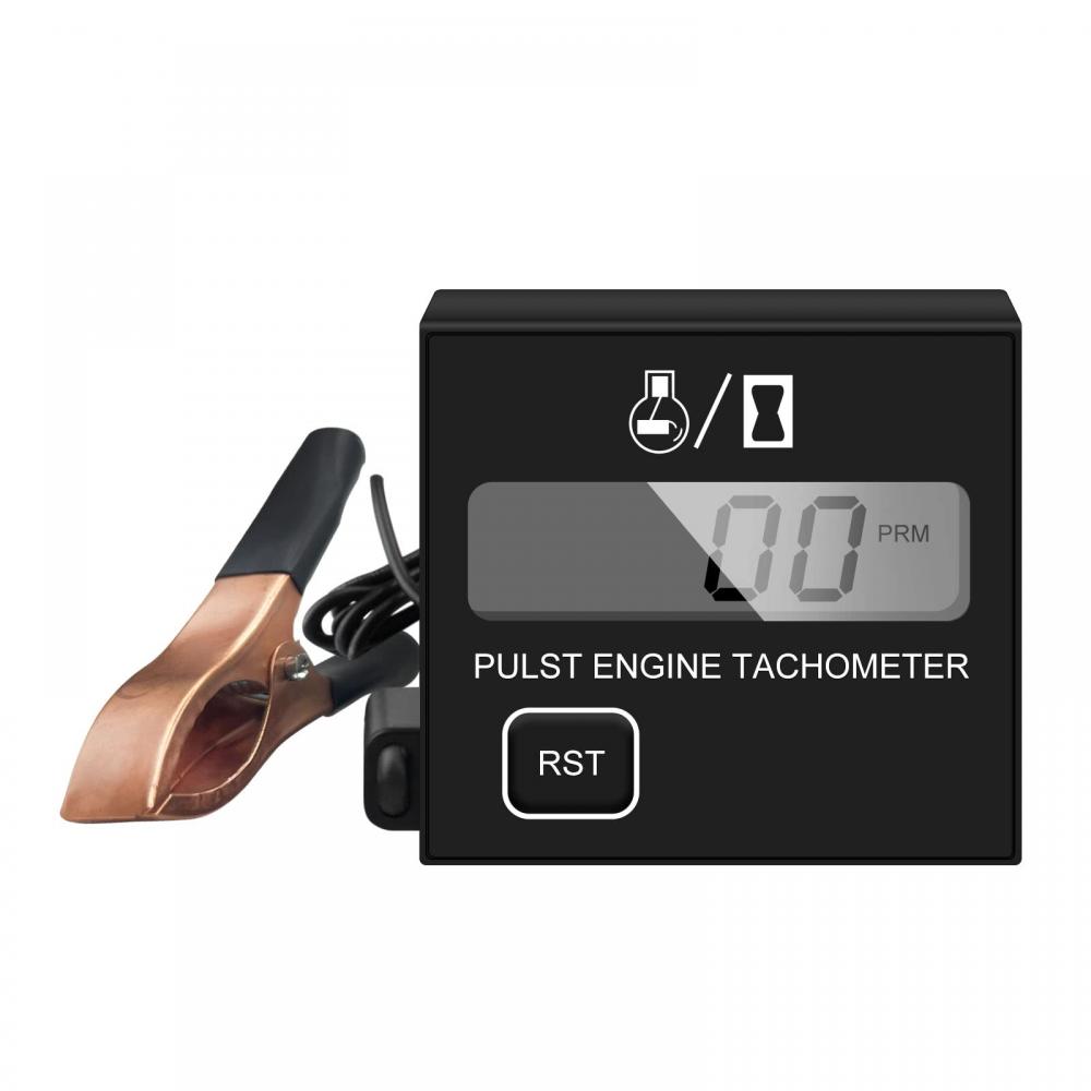 Digital Chainsaw Tachometer Motorcycle Tach Gauge Pulse Speedometer for Cropper Generator Lawn Mower RV ATV Motocross Boat