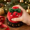 Steamed Bun Squeeze Toy Christmas Plush Dumpling Stress Relief Toy, Santa Claus Snowman Reindeer Holiday Reduction Relaxation Sensory with Steamer