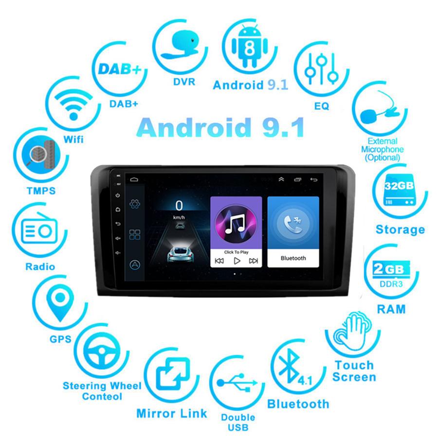 

For for Mercedes-Benz W164 navigation all-in-one machine 05-11-9 inch high configuration
