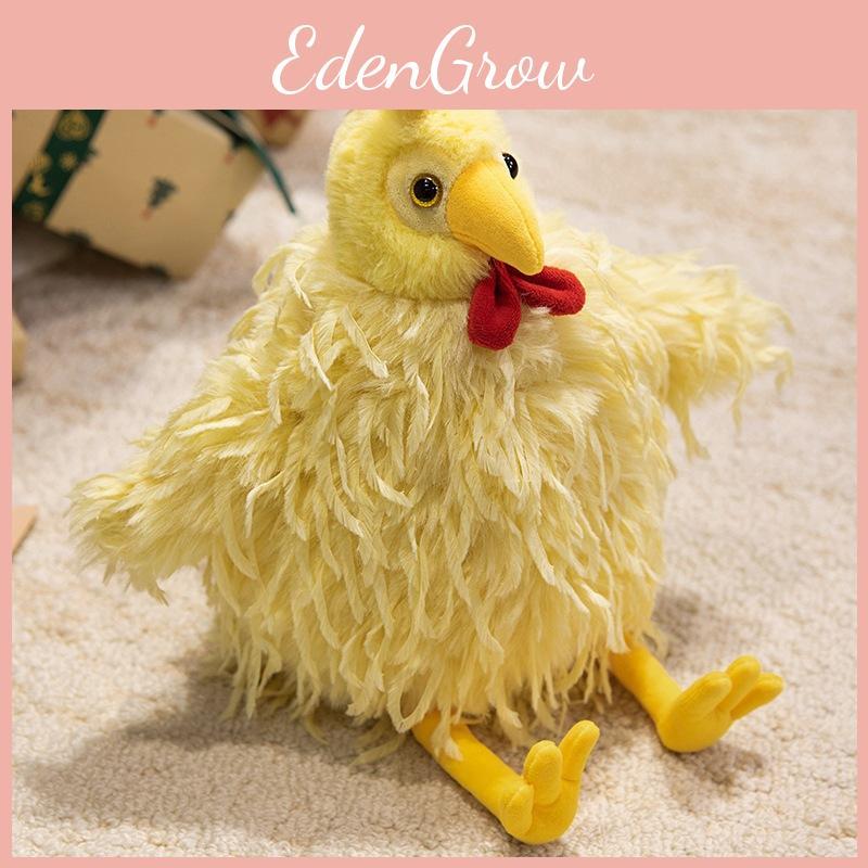 Longhaired Chick Plush Toy Cartoon Chicken Stuffed Animal For Kids And Collectors