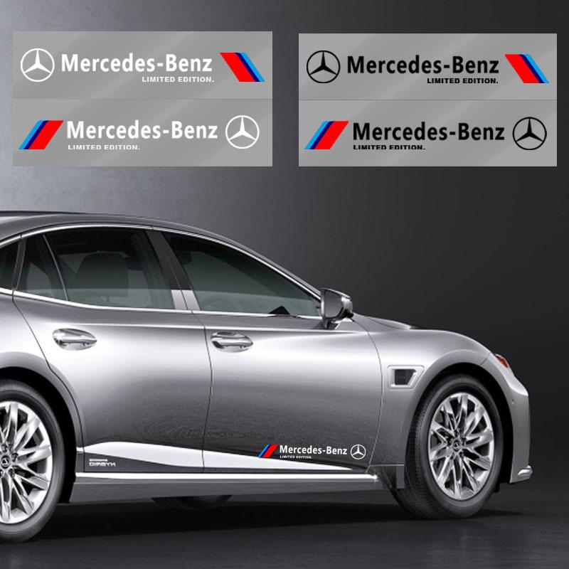 2ks Samolepka na bok dveří auta Odznak Nálepka Dekorace Emblém Pro Mercedes-Benz AMG C200 C300 A B C E GLA CLA GLK GL ML GLE W204 W205 W203 W211 W212 W213
