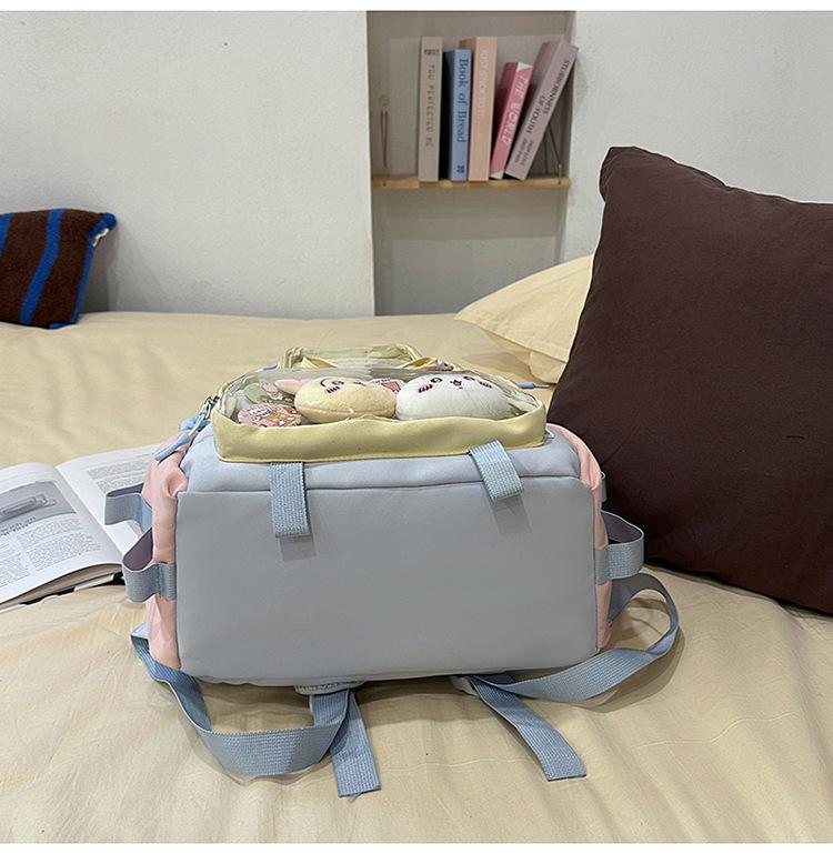 Wasserabweisender, verschleißfester Nylon-Rucksack im koreanischen Stil für High-School-Mädchen