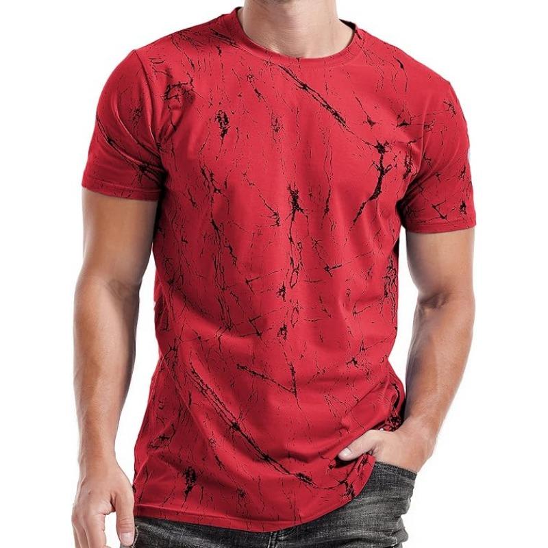 Men's 3D T-shirt Printed with Summer Short Sleeved Shirt, Fashionable Round Neck T-shirt, Plus Size Men's Clothing