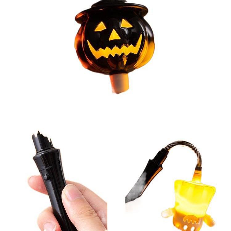 Light-Up Halloween Pumpkin Lantern Stick - Children's Dress-Up and Decor Toy