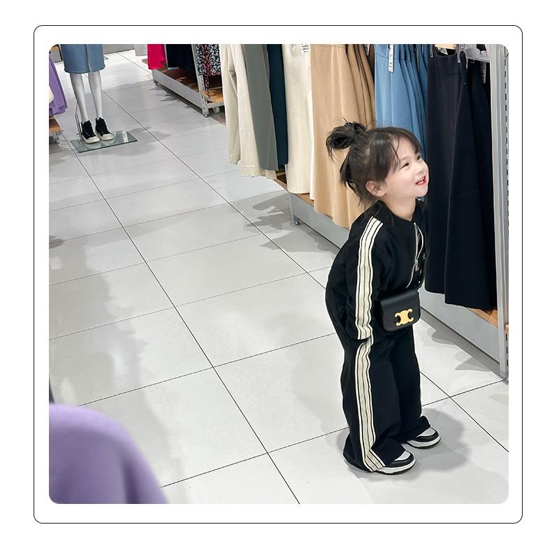 2025 Spring/Autumn Korean Style Girls' Fashion Long Sleeve Two-Piece Sports Set