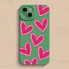 Luxury Red Love Heart Soft Silicone Phone Case For iPhone 15 14 13 12 11 Pro Max Mini XR X XS Max 7 8 Plus Matte Back Cover