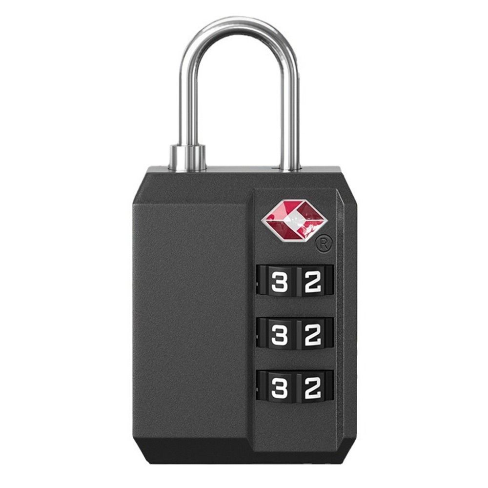 Portable TSA 3 Digit Combination Lock Lightweight Anti-theft Customs Password Lock Security Tool Wire Rope Padlock Travel