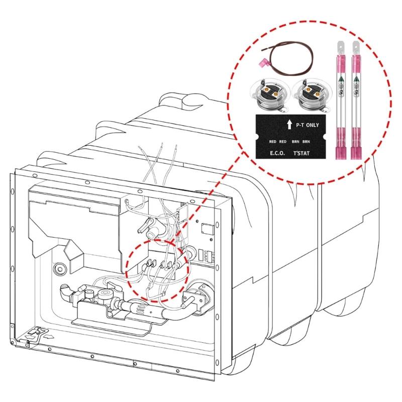 Electronic Water Heater Thermostat Assembly Water Heater Thermal Cutoff Kit for 45518A2 Replacement Accessories