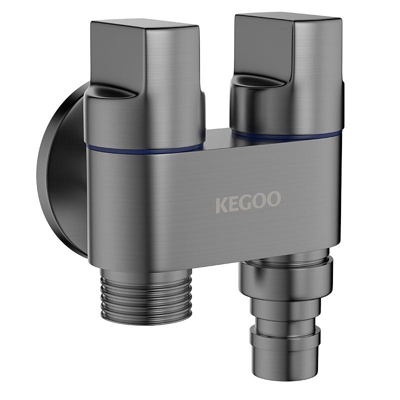 KEGOO Stainless Steel Multi-Outlet Angle Valve