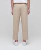 Musinsa Standard Lightweight Wide Drawstring Elastic Crop Slacks [Beige]