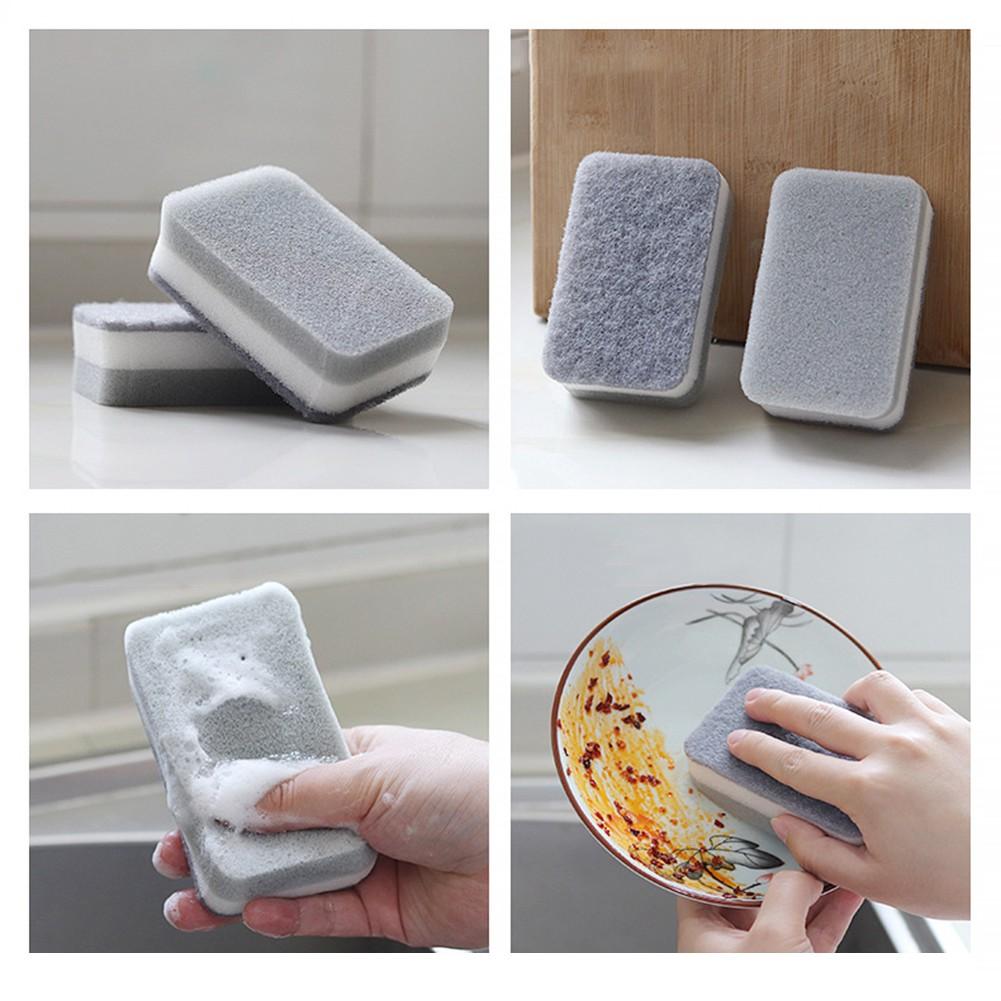 Dishwashing Sponge In Grey White for Home For Kitchen Tasks