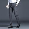 Men's Light Business Casual Slim Fit Vertical Striped Dress Pants - Spring/Summer Iron-Free Fashion Suit Pants
