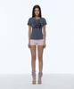 Gillaakaibeu Danger Girl Crop T-Shirts_Navy
