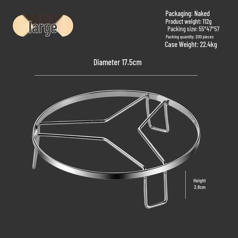 Thickened Stainless Steel Elevated Steaming Rack & Heat Insulation Mat