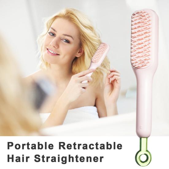 Retractable Hair Brush Self-Cleaning Bristles Scalp Massage Anti-static Hair Detangling Styling Comb Portable Women Hairdressing Tools Birthday Gift