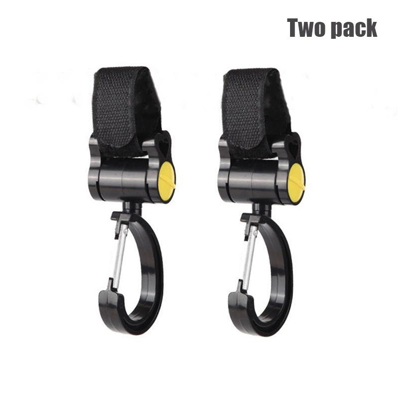 Universal Baby Stroller Hooks Accessories 360 Degree Large Hooks Umbrella Car Magic Tape Hooks 2 Pcs Set Home Essentials