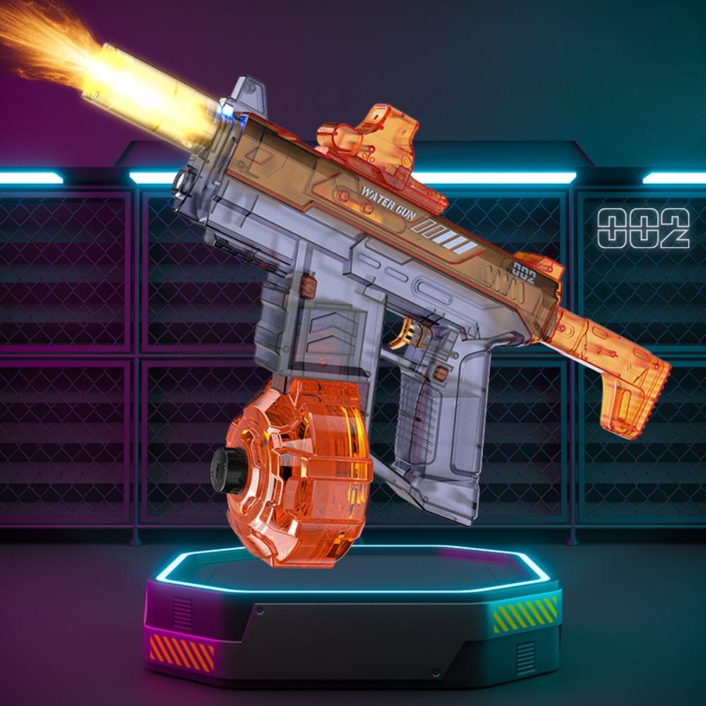 Simulated Flame Electric Water Gun With Sensor Light Children Summer Outdoor Beach Pool Toy High Pressure Automatic Watergun