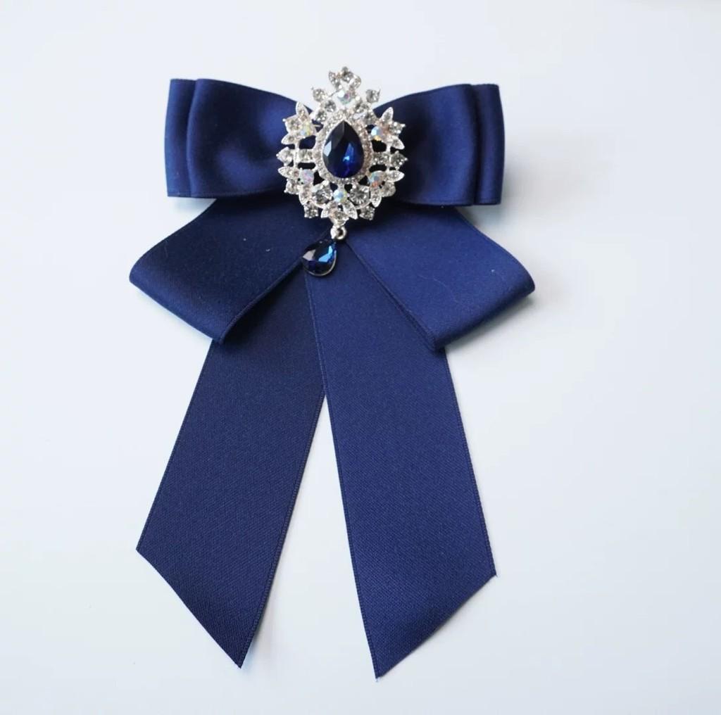 Elegant Palace Style Satin Bow Tie With Sparkling Galaxy Design For Formal Events