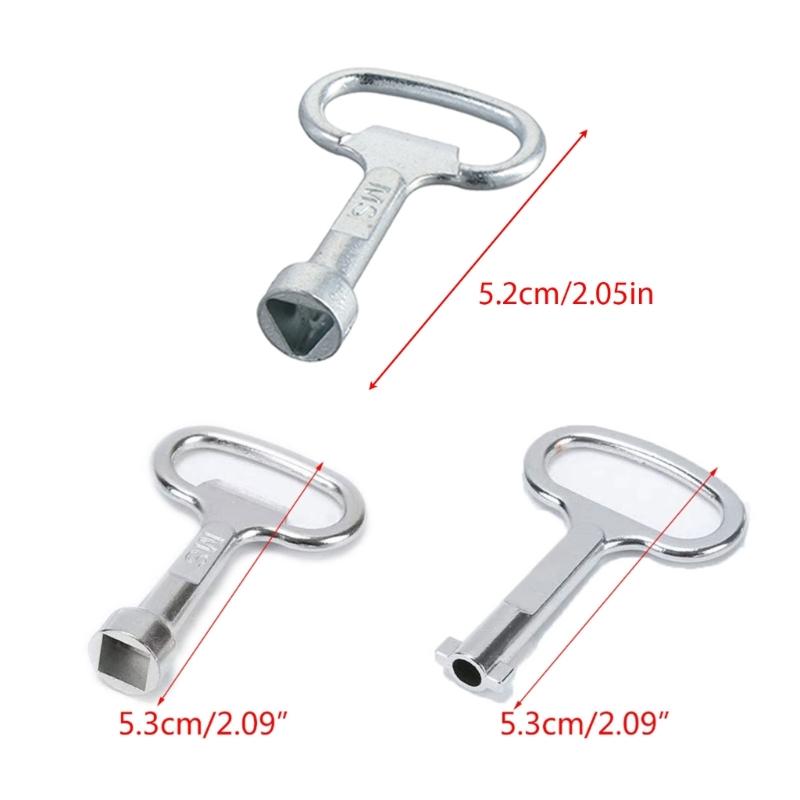 Functional Universal Cross Key Zinc Alloy Plumbers Key Utility Keys for Electric Cabinet Locks Convenient and Reliable