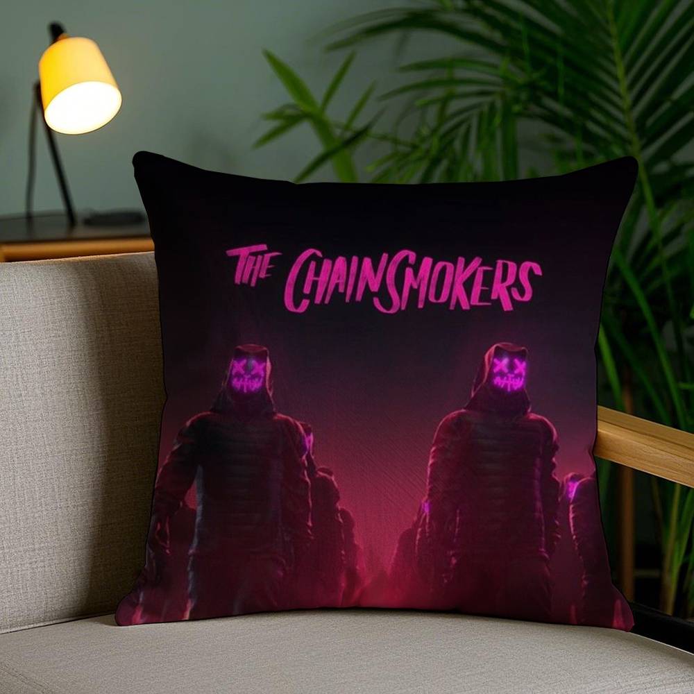 

Cool C-Chainsmokers Pillow Case Sofa Short Plush Double-sided HD Printing Room Home Office Gift Cushion Cover 30cmx30cm