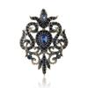 Spilla Moda Retro in Lega Geometrica Barocca Vuota con Strass di Vetro, Gioiello Squisito per Temperamento, Spilla da Colletto