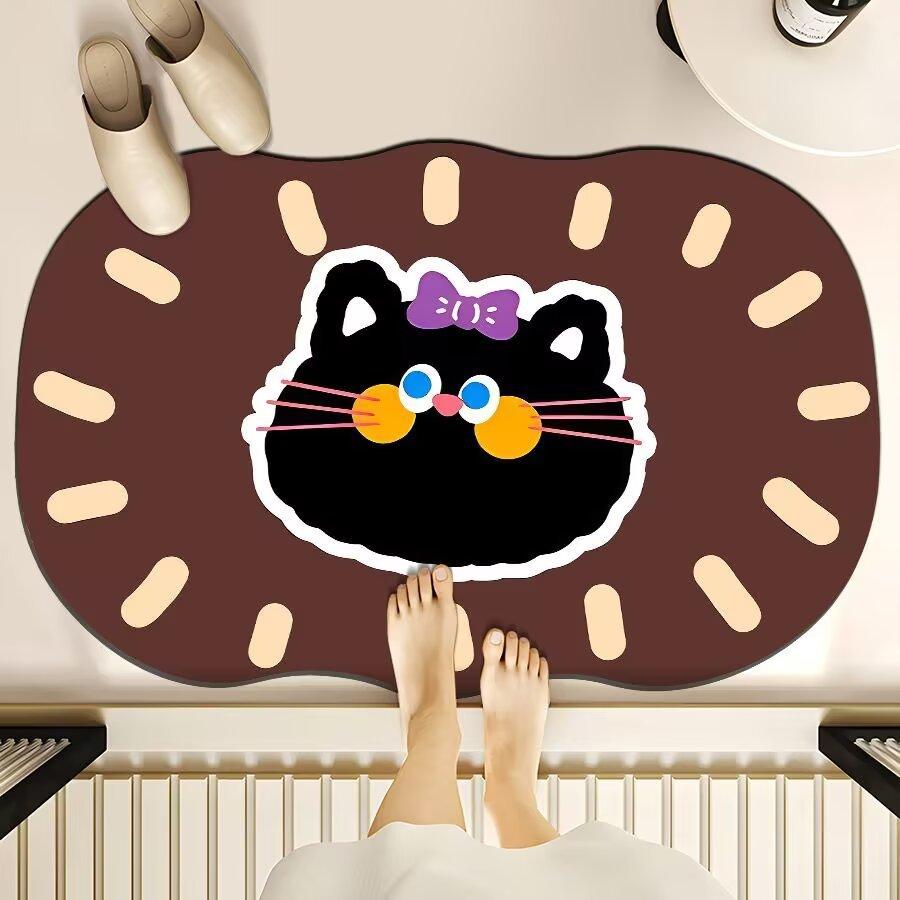 Diatom Mud Pad Resistant To Dirty Toilet Bathroom Toilet Door Area Moisture-wicking Quick Drying Mat Shower Room Door Slip-resistant Mat
