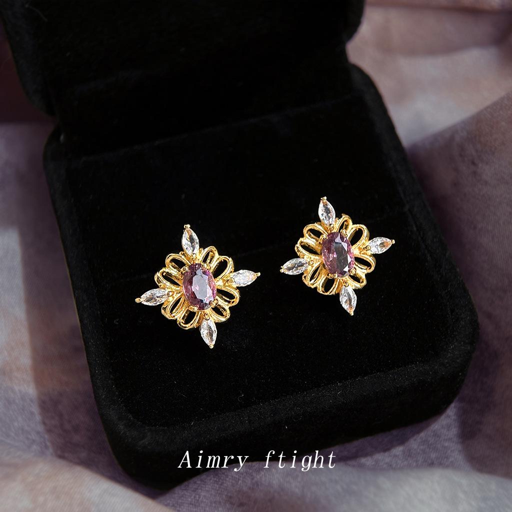 Niche Design Light Luxury Needle-plated 14K Personalized Earrings