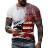 Men's Summer Halloween Flag Print Short Sleeve T-Shirt, Casual Graphic Tee for Parties and Daily Wear, Fun Seasonal Top
