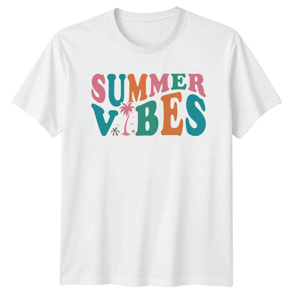 Summer Vibes Unisexs TShirt Beach Vacation Summer Summer Vacation Gift For Her S