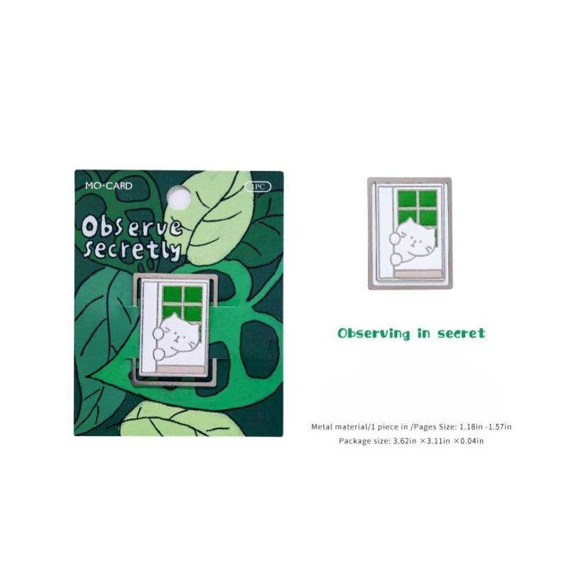 Mini Cute Cat Life Metal Bookmark Adorable Cartoon Kitty Book Page Holder ClipUnique Reading Gifts for Students Readers Book