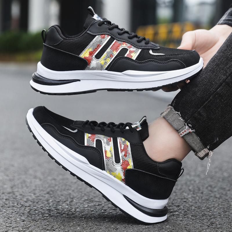 Außenhandel 2025 Frühling neue Herren Freizeitsportschuhe Mesh atmungsaktiv Schnürschuh Studenten Herrenschuhe
