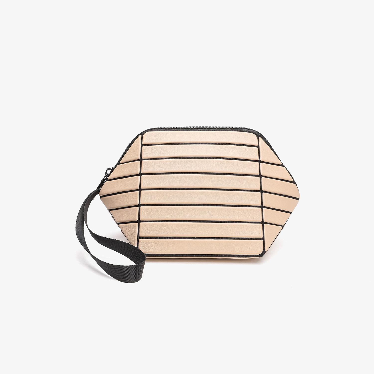 Spring and summer fashion niche new trendy niche design geometric diamond bag versatile portable lipstick storage bag абрикосовый
