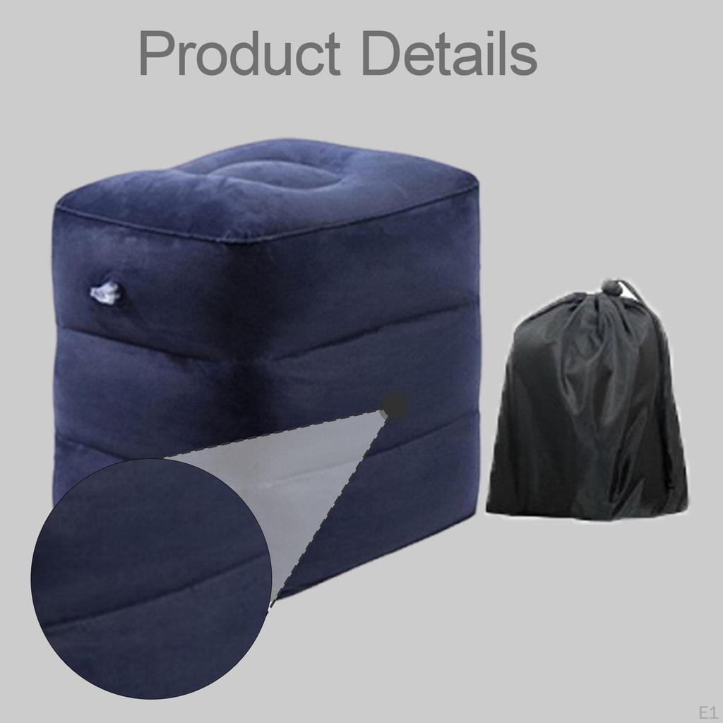 Inflatable Foot Rest Pillow Airplane Travel Leg Professional Comfortable Adjustable