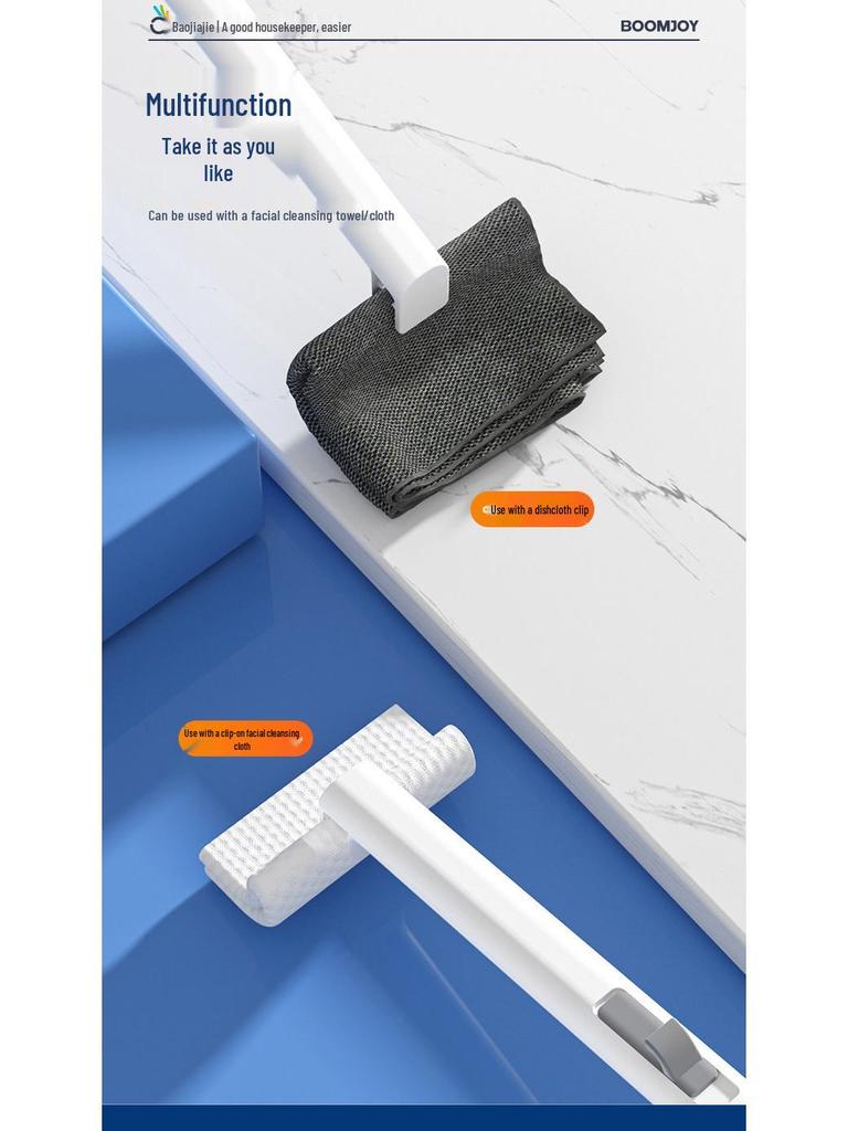 Flushable Japanese Toilet Brush with Dissolvable Head & Built-in Cleaner - Wall-Mounted Home Essential