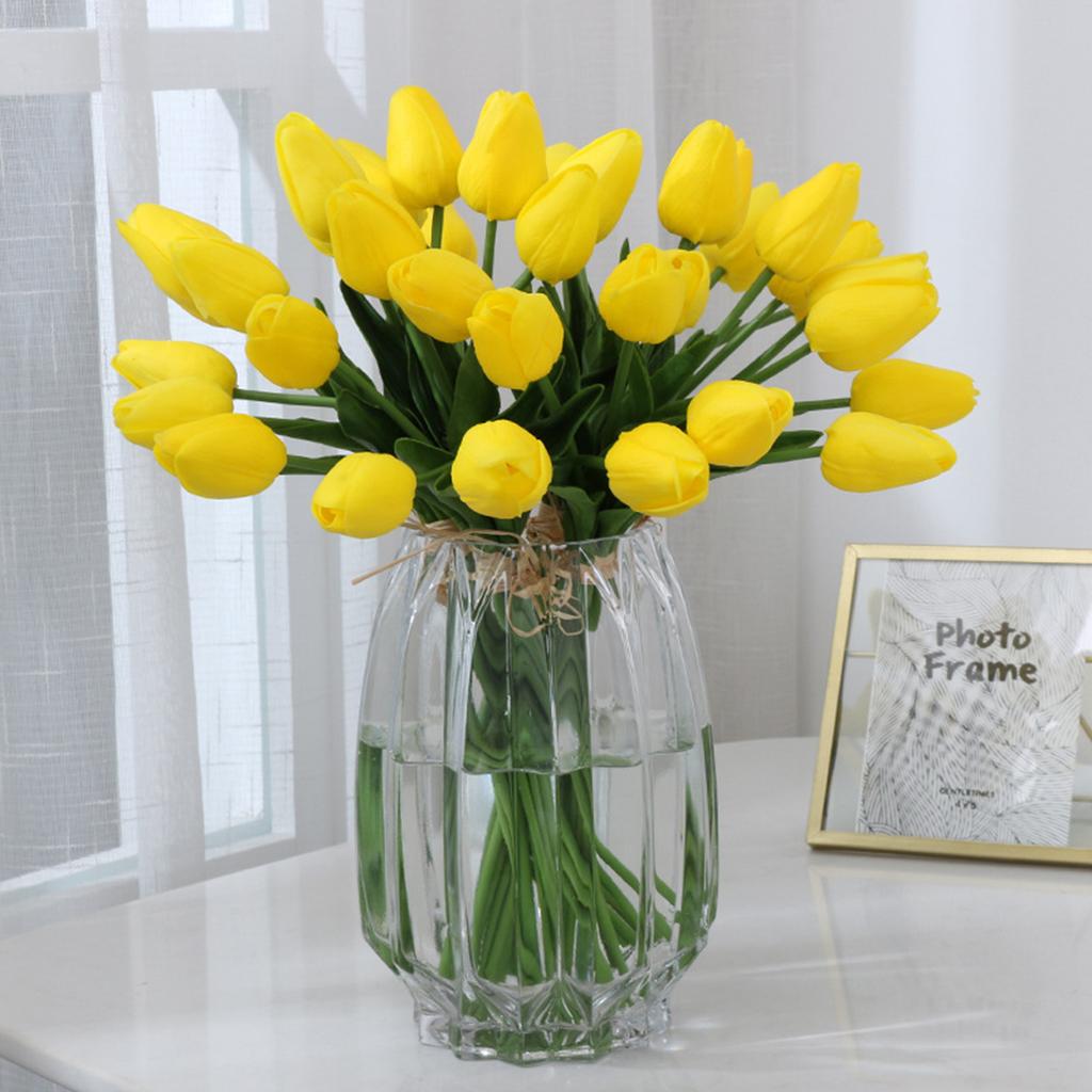 1 Piece Tulip Artificial Flower Real Touch Artificial Bouquet Fake Flower for Wedding Decoration Flowers Home Garden Decor