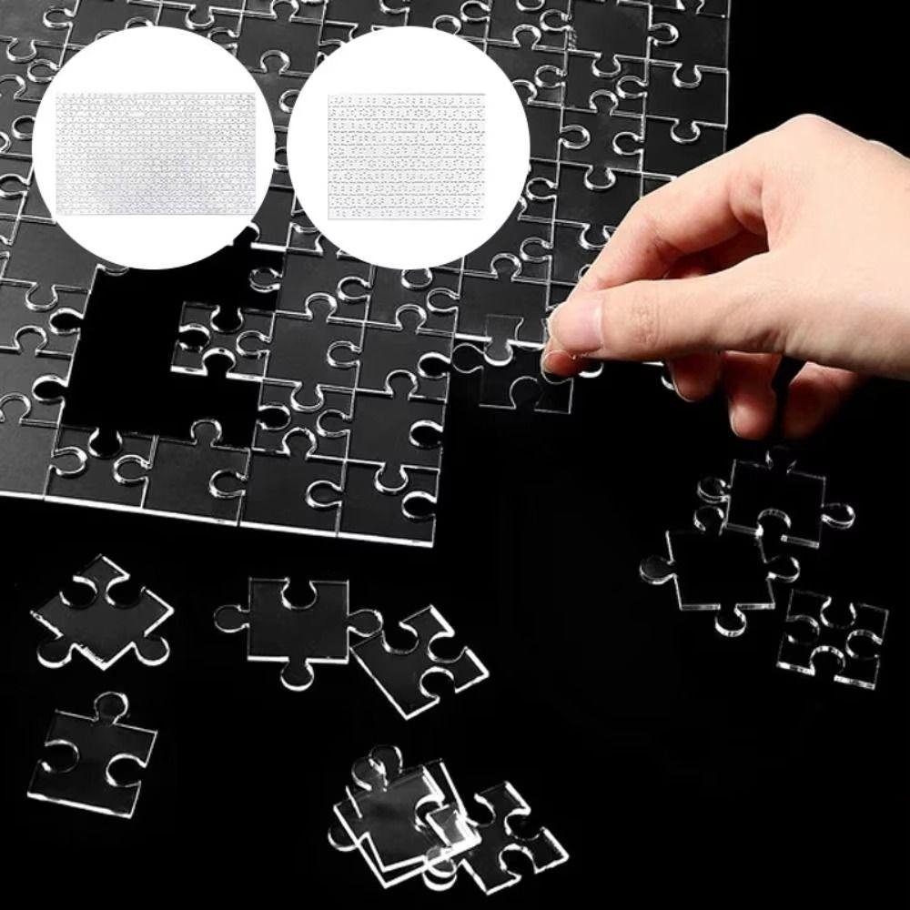 Educational Toys Transparent Puzzle 49/121/200/300Pcs Acrylic Puzzle Adults Kids