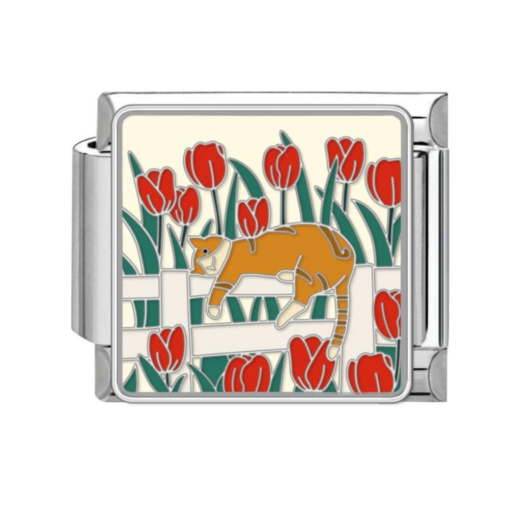 

Stainless Steel Charm Italian Links Cute Animal Series Charm Bracelet Link Making DIY Jewelry 5