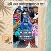 Beach TowelGorilla Tag cartoon Custom Name Text Personalized Soft Towel for Beach Pool Indoor Home Decor Gift