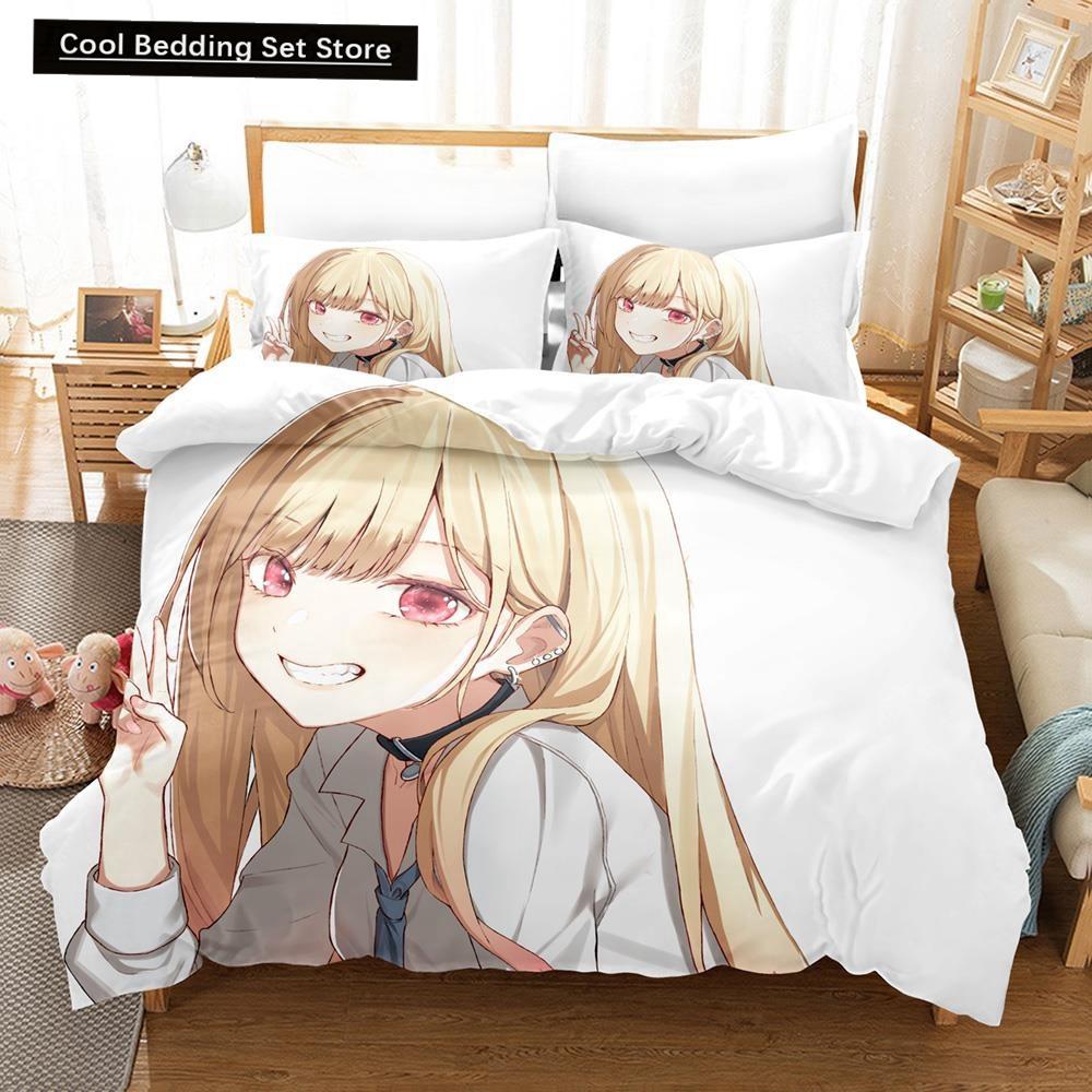 Anime My Dress-Up Darling Bedding Set Single Twin Full Queen King Size Bed Set Adult Kid Bedroom Duvet Cover Sets Home Textiles